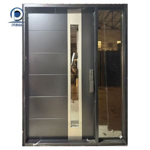 Puerta de Entrada Clásica Prima Tallada a Mano, Decoración de Acero Inoxidable Texturizado, Herencia, Apartamento, Fibra de Vidrio - Product Image 4