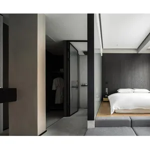 Ensemble de meubles de chambre d'hôtel modernes et contemporains en bois, écologiques, de luxe, tailles personnalisées, prêts pour appartements et espaces commerciaux - Product Image 6