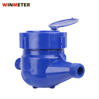 Ventes d'usine – Compteur d'eau domestique/usage résidentiel multi-jets en nylon et ABS, couleur bleue, DN15, certifié CE, à prix abordable