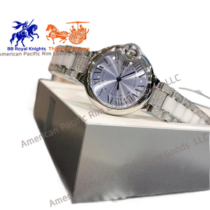 Reloj de Lujo para Mujer, Elegante Reloj de Pulsera de Cuarzo con Diamantes en Oro Rosa, Reloj de Cerámica Resistente al Agua, Regalo - Product Image 1