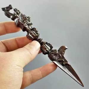 Cổ điển đồng Tây Tạng phurba Nghi Lễ Dao găm, tạo tác tinh thần phật giáo, trang trí tôn giáo sưu tập - Product Image 6