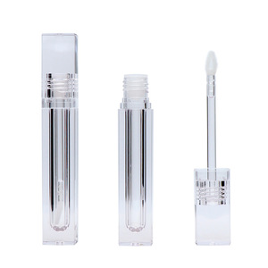 High Design Clear Pink Square Plastic <b>Lipstick</b> Tubes Cosmetic Packaging with Screen Printing and Logo Printing Wholesale 2026 - Product Image 1