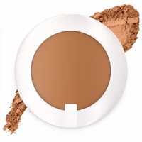 Poudre compacte longue tenue résistante à l'eau et à la transpiration avec logo personnalisé, 12 teintes, contrôle du sébum, poudre pour le visage