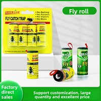 Venta al por mayor LONGYEARCN Papel Adhesivo Ecológico Desechable para Moscas, Trampa Adhesiva en Rollo para Moscas, Uso Agrícola, 480 Horas, Más Vendido en el Extranjero