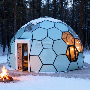 RAXDOME-Tienda de campaña de cúpula de cristal geodésica blanca de 7m <span class=keywords><strong>para</strong></span> <span class=keywords><strong>cabina</strong></span> de glamping de invierno - Product Image 1