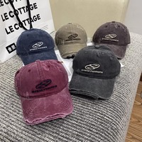Gorra de Béisbol Estilo Americano para Hombre, Lavada, Vintage, de Mezclilla, Multicolor, Informal, Deportiva, para Exteriores, Gorras Personalizadas al por Mayor