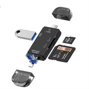 HUB USB C lettore di schede di tipo C 6 in 1 TF SD lettore di schede di memoria Mirco OTG Flash Drive lettore di schede per il telefono cellulare Macbook