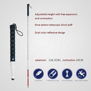 2024 Hot Visual Assist Blind Cane Reflective Folding Walking Stick para pessoas deficientes visuais 7-9 seções - Product Image 5