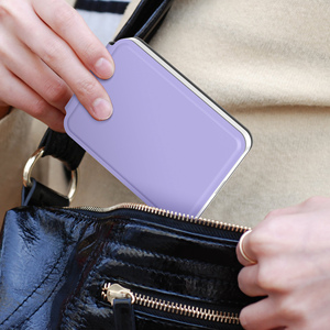 Chất Lượng Cao Gấp Màu Hồng PU Da Túi Gương Biểu Tượng Tùy Chỉnh Di Động Đứng Du Lịch PU Nhỏ Gọn Gương Cho <span class=keywords><strong>Make</strong></span> <span class=keywords><strong>up</strong></span> - Product Image 3