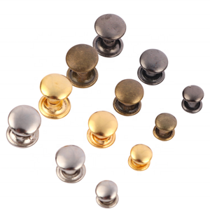Rivets à double capuchon 12x12mm et 8x8mm, couleur bronze, pour la décoration de chapeaux en cuir, sacs, vêtements, jeans et chaussures - Product Image 1