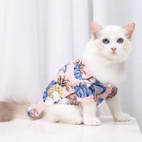 Chemise d'été pour animaux de compagnie MRCOPETAL Costume hawaïen Cool Puppy Vêtements respirants Fashion Cats Apparel for Kitty Cat Clothes Shirt