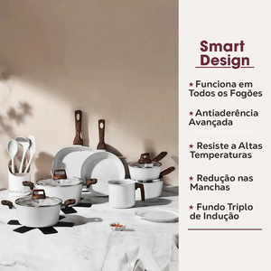 Juego de Ollas y Sartenes de Cerámica Moderna con Revestimiento de Mármol, 6 Piezas, Tapas de Vidrio, Asas de Baquelita, Antiadherente, de Aluminio, Compatible con Inducción - Product Image 3