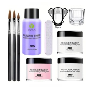 Kits professionnels <span class=keywords><strong>pour</strong></span> artistes des ongles 2026, ensemble de pinceaux à peinture acrylique, <span class=keywords><strong>monomère</strong></span> liquide acrylique, kit d'ongles en acrylique, ensemble complet professionnel - Product Image 1