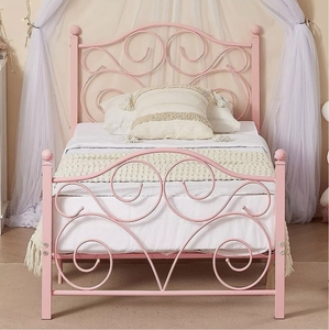 Khung giường Heavy Duty kim loại nền tảng đôi đầy đủ Nữ Hoàng Kích thước/đầu giường footboard màu hồng - Product Image 2