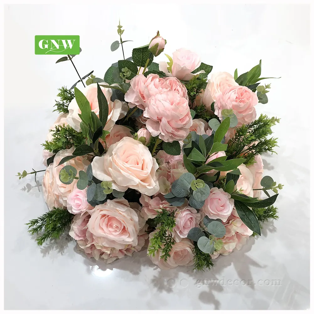Bouquet de plantes artificielles roses et pivoines, 20 pièces, fournitures de Bouquet, décoration pour événements, pièces de centre de Table pour Table de mariage
