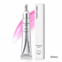 Huile à Lèvres Hydratante Végane 20ML Marque Privée OEM SPF 30 Repulpeur de Lèvres à l'Acide Hyaluronique Tube Souple Maquillage Épicé