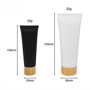 Emballage de crème à main en plastique, long couvercle en <span class=keywords><strong>bambou</strong></span>, tube de 50/100 ml, pour cosmétique - Product Image 5