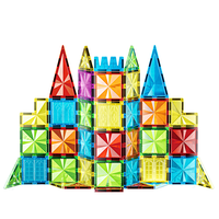 Vente chaude Tuiles Magnétiques Éducatifs Jouets de construction en plastique Blocs de construction en forme de diamant pour les enfants