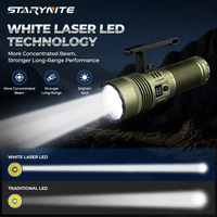 Lampe torche LED rechargeable 13500LM, étanche IP67, zoomable, portée 1000m, lampe de chasse tactique avec batterie 32000mAh, USB Type-C