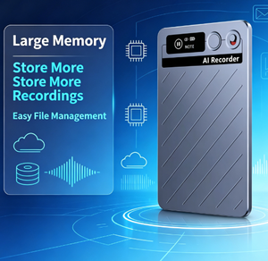 Enregistreur vocal numérique portable AI Recorder FW920DLT, format MP3, trois microphones, longue durée de vie de la batterie, gris spatial - Product Image 1