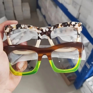 Cổ Phiếu Sẵn Sàng Assort Giá Rẻ Giá Kết Hợp Kích Thước Lớn Độ Dày Acetate Khung Phụ Nữ Người Đàn Ông Dày Kính Quang Học Khung - Product Image 1