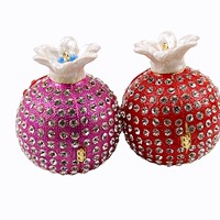 Hot New Metal Émail Grande Capacité En Forme De Grenade Boîte À Bijoux Modèle De Décor À La Maison