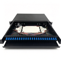 Harga Pabrik Panel Patch Fiber Optik Geser 19 Inch, Frame Distribusi Optik ODF 48 Port 1U