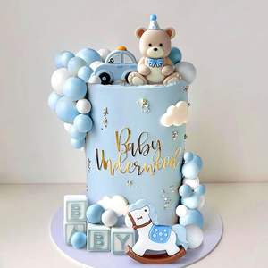 Decorazioni per Torte DAMAI a Forma di <span class=keywords><strong>Orsetto</strong></span> con Lettere BABY per Baby Shower e Feste di Compleanno per Bambini - Product Image 4