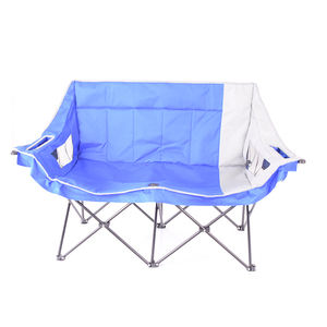 Chaise de camping pliante de plage de chaise de pique-nique jumelle extérieure pliable portative avec le support de tasse - Product Image 1