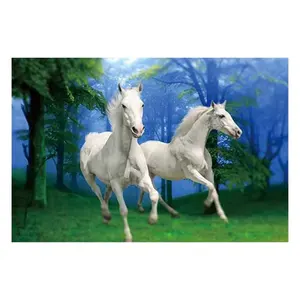 Cheval image 3D échantillons gratuits image 3D de paysage lenticulaire pour la promotion