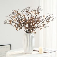 YL Künstliche Pflanzen für Hochzeiten, Erntedankfeste und Bankette, Blumenarrangement-Dekoration, Einzelner Zweig mit Duftenden Früchten, Getrockneter Zweig