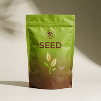 Sachets en plastique imprimés laminés en feuille pour graines de tournesol et de légumes, 50g, 100g, 250g, 500g