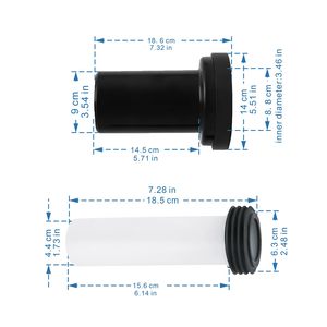 Kit de Tubería de Conexión para Inodoro Suspendido, Drenaje de 90 mm, Tubería de Descarga de 45 mm con Juntas y Accesorios de Montaje - Product Image 1
