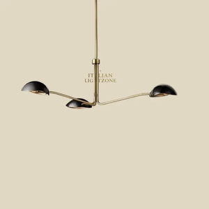 Lustre design moderne du milieu du siècle en laiton, luminaire suspendu pour salle à manger, chambre à coucher, salon, intérieur unique - Product Image 5