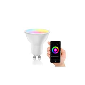 Lámpara LED inteligente GU10 de 4,9 W con wifi, regulable, controlable por aplicación, ideal para iluminación ambiental y domótica. - Product Image 1