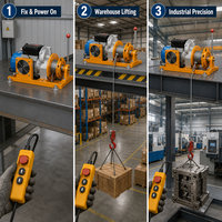 Palans électriques à câble de 1 tonne, pour levage industriel, robustes, sûrs, durables, de type fixe