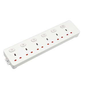 6 Way อังกฤษสหราชอาณาจักรทั่วไปปลั๊กไฟ13amp สลับป้องกันไฟกระชากซ็อกเก็ตขยายที่มี<span class=keywords><strong>2</strong></span>/3/5เมตร Cabale - Product Image 1