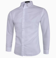 Kemeja Pria Slim Fit Anti Kusut Lengan Panjang untuk Acara Formal Bisnis Warna Solid Ukuran S-5XL untuk Musim Gugur