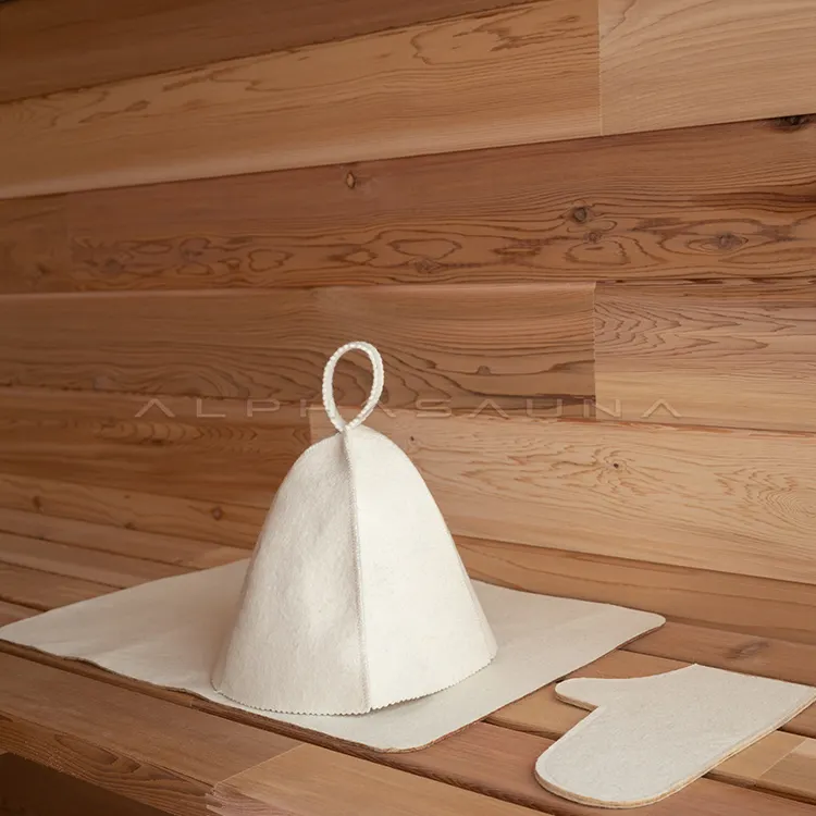 Chapéu sauna de feltro com 2mm de espessura, sauna e quarto de 100% lã