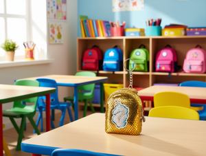 Mini porte-monnaie à paillettes licorne avec sangle en chaîne et fermeture à glissière, sac portefeuille unisexe - Product Image 2