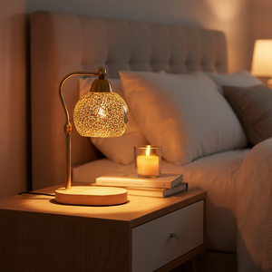 Lampada Scaldacandele Creativa a Mosaico Turco in Legno e Vetro, Luce Notturna Calda da Comodino, Diffusore di Fragranze Decorativo per un'<span class=keywords><strong>Atmosfera</strong></span> Rilassante - Product Image 5