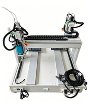 Machine de serrage de vis robotisée automatique de bureau à 4 axes avec contrôle PLC, moteur, boîte de vitesses, 220V, garantie 1 an