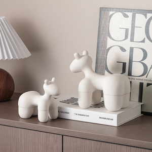 Ensemble de figurines de poney en céramique, mini statues d'animaux décoratives pour la maison, le salon, la décoration d'armoires, cadeau - Product Image 4
