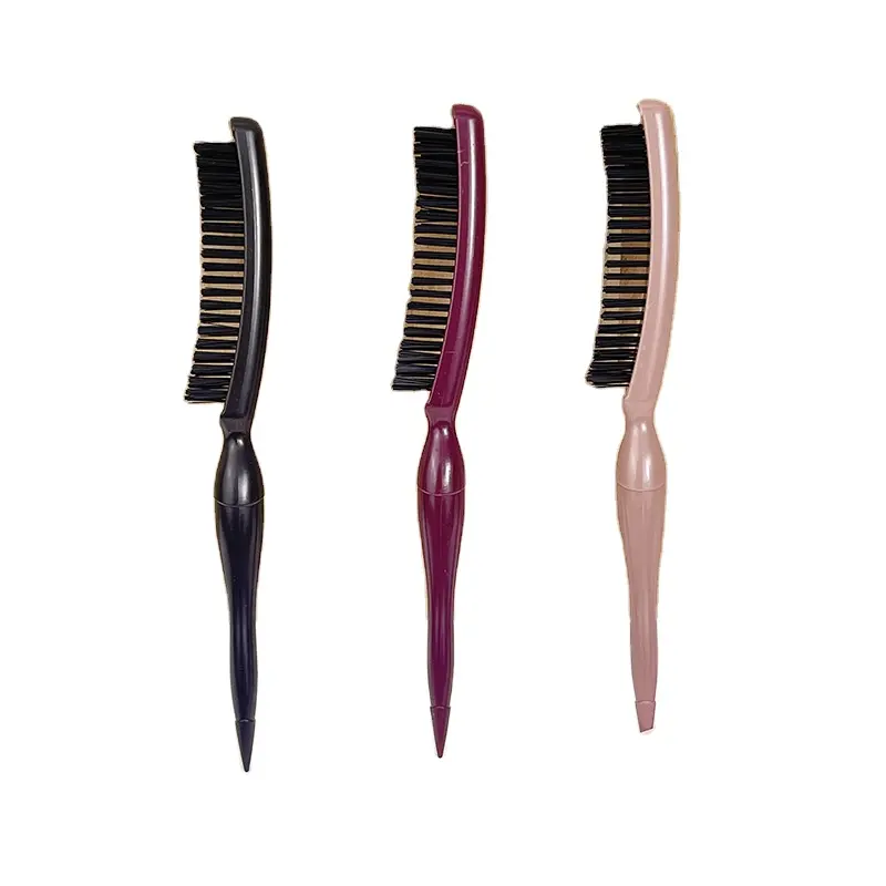 Custom Detangling Hair Styling Wig Comb Pointed Tail Teasing Brush Polishing Anti-Frizz Nylon Hair Plastic Massage Brush