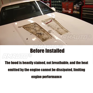 A Pair Car Vented Heat Extractor Functional Hood Louvers Scoop for Chevrolet Camaro Z28 IROC-Z IROC 1985-1990 - Product Image 2