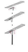 Lampe solaire de rue tout-en-un en aluminium étanche IP65 avec contrôleur MPPT 80W, angle de faisceau 140°, LED certifiée RoHS CE, garantie 3 ans