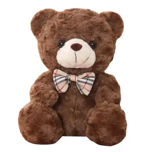 Cadeau de mariage ours en peluche avec ruban étiquettes personnalisées vêtements design style peluche jouet Peluches vente en gros