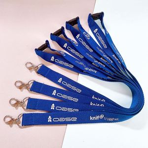 Wholesale Cheap Custom Silk Printing Woven Nylon Jacquard Polyester Lanyards With Logo Custom - Product Image 1