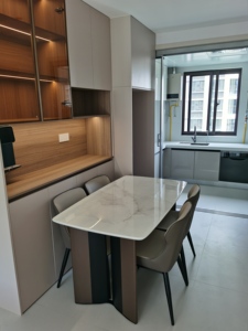 <span class=keywords><strong>Tavolo</strong></span> da <span class=keywords><strong>cucina</strong></span> industriale moderno in acciaio inox <span class=keywords><strong>con</strong></span> 4 sedie commerciale <span class=keywords><strong>rotondo</strong></span> allungabile Top ingresso mobili per la casa - Product Image 3