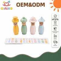 Juguetes Montessori de madera: Muñecos apilables, juguetes educativos para el reconocimiento de colores en niños, juguetes de madera para la motricidad fina, muñecos de tela y rompecabezas.